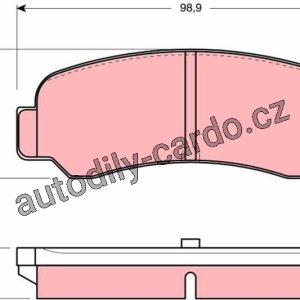 Sada brzdových destiček TRW GDB946 – TOYOTA Sada brzdových destiček TRW GDB946 – TOYOTA
