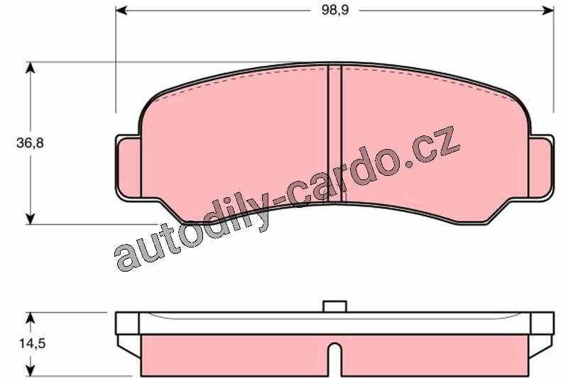 Sada brzdových destiček TRW GDB946 - TOYOTA