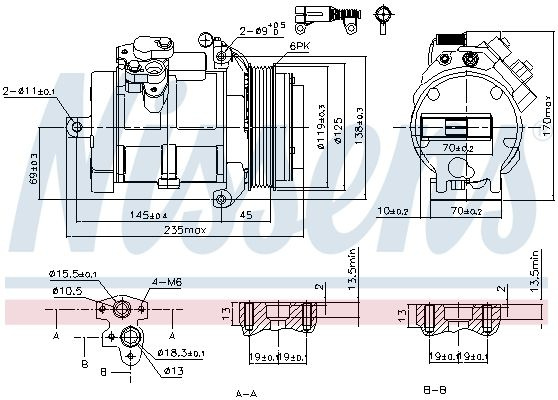 Kompresor klimatizace NISSENS 89606