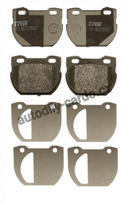 Sada brzdových destiček TRW GDB1666 - LANDROVER DEFENDER 01-