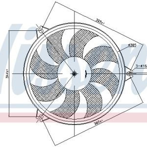 Ventilátor chladiče NISSENS 85607