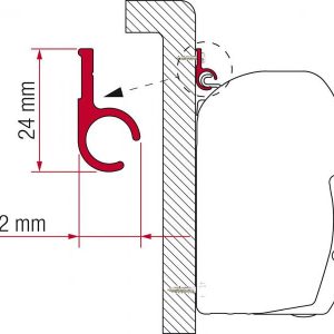 Profil střešní vodicí lišta délka 400 cm pro kazetové markýzy Fiamma F65 pro obytná auta a karavany 311457 Profil střešní vodicí lišta délka 400 cm pro kazetové markýzy Fiamma F65 pro obytná auta a karavany 311457
