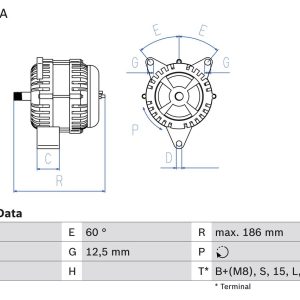 BO 0986042590 Alternátor BOSCH-výměnný díl