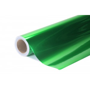 Chromovaná zrcadlová 3vrstvá zelená polepová fólie 152x100cm - interiér/exteriér SCH07-010