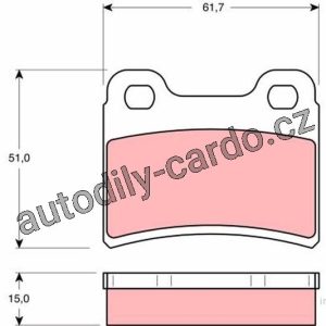 Sada brzdových destiček TRW GDB1124 – FORD ESCORT, ORION Sada brzdových destiček TRW GDB1124 – FORD ESCORT, ORION