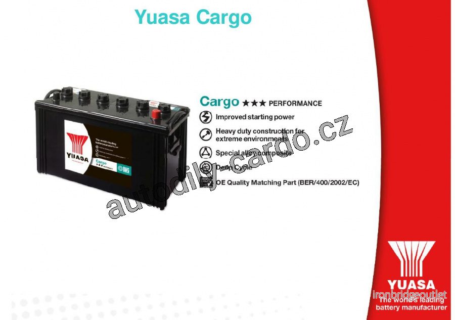 Autobaterie YUASA 623 CARGO 145Ah 900A 12V /513x223x223/