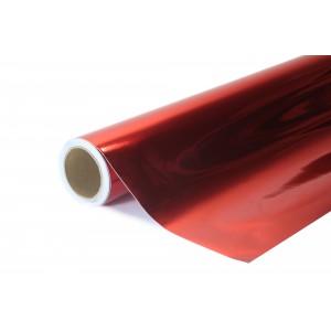 Chromovaná zrcadlová červená polepová fólie 152x700cm - interiér/exteriér GCH03-070