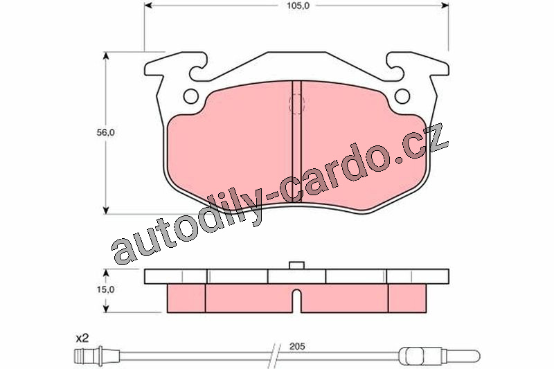 Sada brzdových destiček TRW GDB1120 - RENAULT SAFRANE