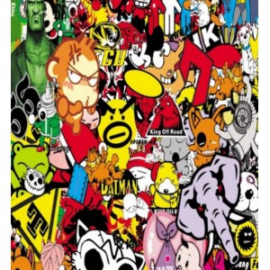 Stickerbomb TLK-101 polepová fólie 152x2000cm - interiér/exteriér TLK-101-200
