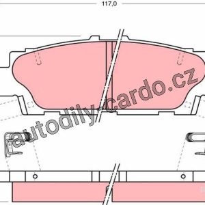Sada brzdových destiček TRW GDB1257 – LEXUS LS Sada brzdových destiček TRW GDB1257 – LEXUS LS
