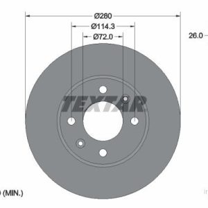 Brzdový kotouč TEXTAR 92131700 Brzdový kotouč TEXTAR 92131700