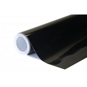 Lesklá černá polepová fólie 152x1500cm - interiér/exteriér GF01-150