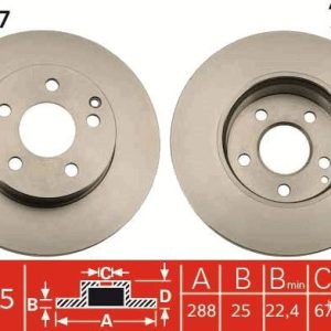 TR DF4947 Brzdový kotouč TRW – lakovaný