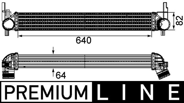MH CI 165 000P chladič vzduchu - intercooler MAHLE 722050